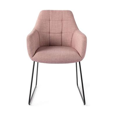 Jesper Home Eetkamerstoel 'Noto' Slide Black, kleur Vintage Rose