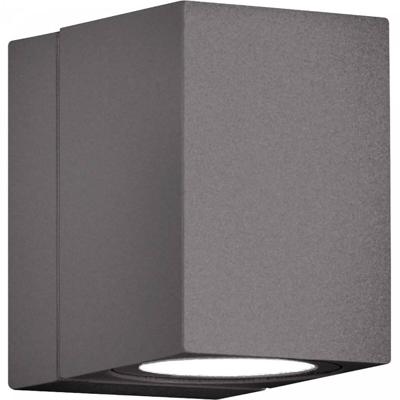 LED Tuinverlichting - Wandlamp - Buitenlamp - Trion Tibena - 3W - Waterdicht IP54 - Mat Antraciet - Aluminium