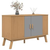 Dressoir OLDEN 114x43x73,5 cm massief grenenhout grijs en bruin - thumbnail