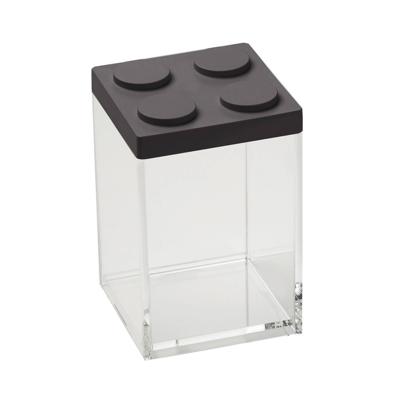 Omada - Brickstore - Voorraadpot - Stapelbaar - Modulair - 1 liter - Zwart Omada - Brickstore - Voorraadpot - Stapelbaar - Modulair - 1 liter - Zwart