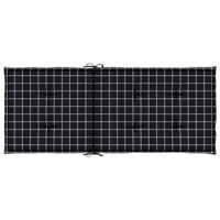 VidaXL Stoelkussens 6 st hoge rug ruitpatroon stof zwart - thumbnail