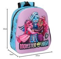 Schoolrugzak Monster High Blauw Lila 27 x 33 x 10 cm - thumbnail