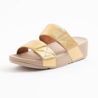 FitFlop TM Textured Slides slippers goud - thumbnail