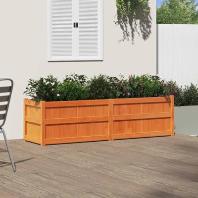 Plantenbak 180x50x50 cm massief grenenhout waxbruin