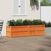 Plantenbak 180x50x50 cm massief grenenhout waxbruin - thumbnail