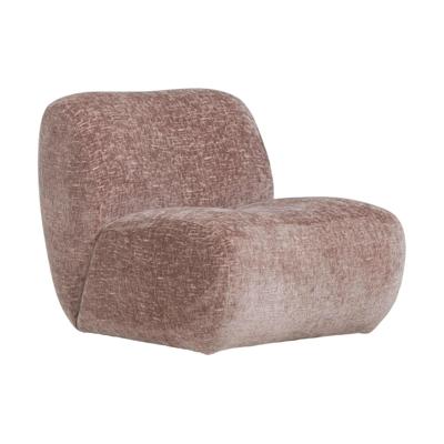 Woood Nomu fauteuil velvet Lichtroze