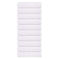 VidaXL Badhanddoeken frogn 10 st 100x150 cm 360 g/m² wit - thumbnail