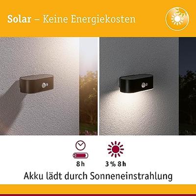 Paulmann 94571 Ayda Wandlamp op zonne-energie Energielabel: A (A - G) 5.5 W Warmwit Zwart