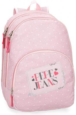 Pepe Jeans rugzak meisjes 18 liter polyester roze/wit Pepe Jeans rugzak meisjes 18 liter polyester roze/wit
