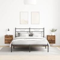 Nachtkastjes wandgemonteerd 2 st 38x34x40 cm oud houtkleurig - thumbnail