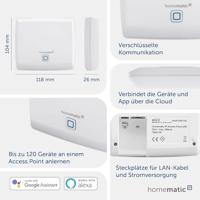 Homematic IP Access Point, hub voor Homematic IP smart home systeem, bestuurbaar via Homematic IP app, werkt met Alexa en Google Home, 140887A0 - thumbnail