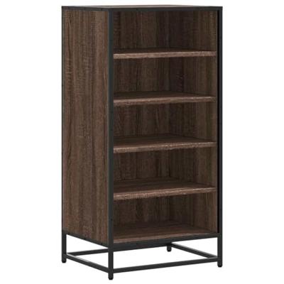 VidaXL Schoenenrek 48x38x97,5 cm bewerkt hout bruin eikenkleurig