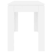 Eettafel 120x60x76 cm spaanplaat wit - thumbnail