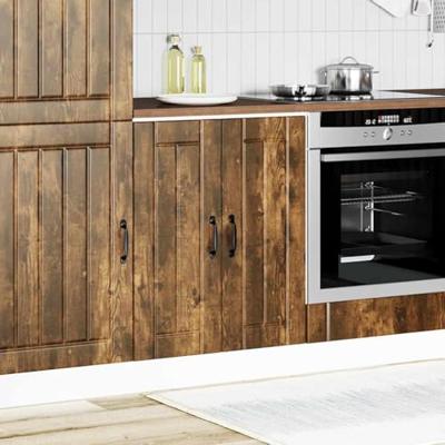 Spoelbakonderkast Lucca bewerkt hout gerookt eikenkleurig