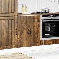 Spoelbakonderkast Lucca bewerkt hout gerookt eikenkleurig - thumbnail