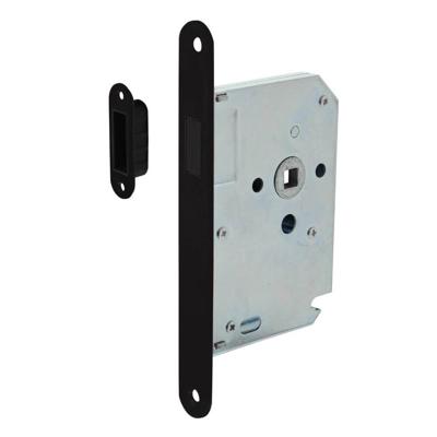 Intersteel Woningbouw magneet loopslot, voorplaat afgerond zwart Intersteel Woningbouw magneet loopslot, voorplaat afgerond zwart