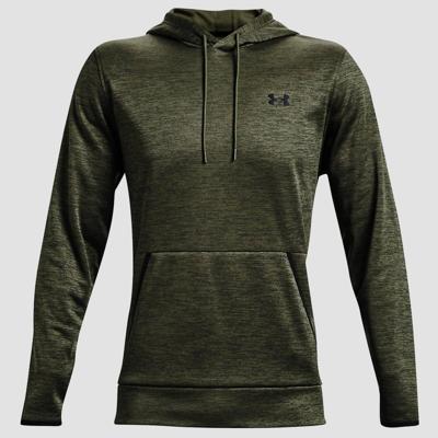 Herenhoodie Under Armour Fleece Twist Olijf - Maat: M
