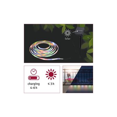 Paulmann 78897 Solar LED Stripe 3m RGBY LED-strip basisset 0.3 W Zwart