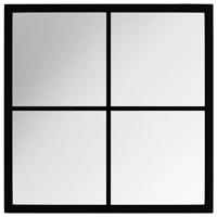 VidaXL Wandspiegel 40x40 cm metaal zwart - thumbnail