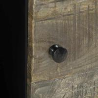 Salontafel 80x50x40 cm massief mangohout lichtgrijs - thumbnail