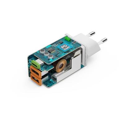 Hama Fast Charger GaN 1x USB-C PD 2x USB-A QC Mini-Charger 45 W Oplader Wit
