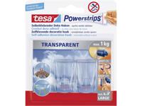 tesa POWERSTRIPS® Zelfklevende haak Large Transparant Inhoud: 2 stuk(s) - thumbnail