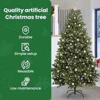 VidaXL Kunstkerstboom met 300 led groen 270 cm pvc en metaal - thumbnail