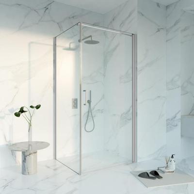 Fortifura Galeria Douchecabine - 100x180x200 - Profiel veiligheidsglas - anti kalk - Geborsteld RVS PVD (RVS) SW1122492/SW797920/SW797908