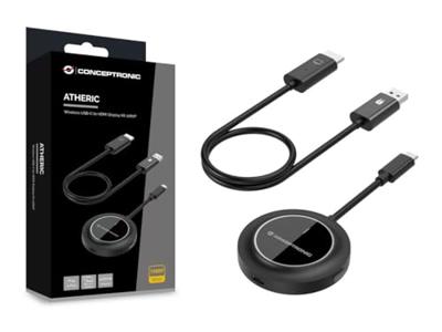 Conceptronic ATHERIC01B draadloze beeldschermadapter HDMI/USB Volledige HD Dongle