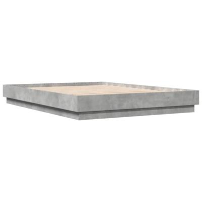 Bedframe bewerkt hout betongrijs 160x200 cm - thumbnail