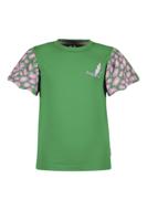 B.Nosy zomer t-shirt meisjes - jelly bean groen - print mouw - Thessa - thumbnail