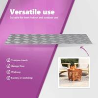 VidaXL Trap tread rechthoekig 4 pcs zilver 90 x 40 cm aluminium - thumbnail