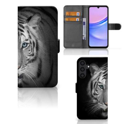 Samsung Galaxy A15 | Telefoonhoesje | Met pasjeshouder | Tijger