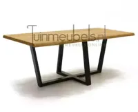 Tuintafel Universo 200 x 100 CM Teak Zwart RVS Aluminium Tafel Buiten Tuin Vita - thumbnail