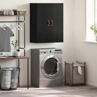 Wandkast Zwart 69.5 x 34 x 90 cm Bewerkt hout - thumbnail