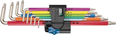 Wera 3967/9 TX SXL Multicolour HF Stainless 1 Stiftsleutelset met vasthoudfunctie, RVS - 9-delig - 05022689001