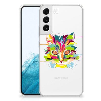 Samsung Galaxy S22 Plus Telefoonhoesje met Naam Cat Color Samsung Galaxy S22 Plus Telefoonhoesje met Naam Cat Color