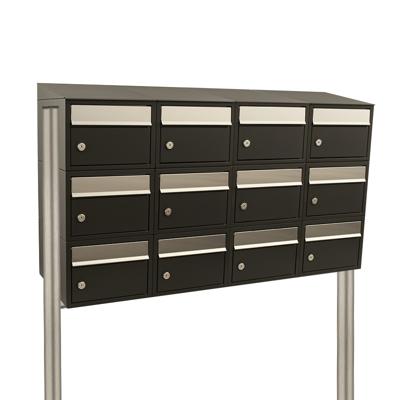 Stoer! Brickset 4-Breed, 3-Hoog Met Dak Zwart Op Statief Zwart - 40215070_4x3ds