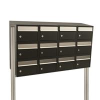 Stoer! Brickset 4-Breed, 3-Hoog Met Dak Zwart Op Statief Zwart - 40215070_4x3ds - thumbnail