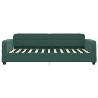 Slaapbank met onderschuifbed 80x200 cm fluweel donkergroen - thumbnail