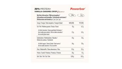 PowerBar 30% Protein Plus Energiereep Vanille Caramel Crisp x15