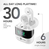 Cellularline In Ear headset Bluetooth, Draadloos Wit, Zwart Oplaadbox, Indicator voor batterijstatus, Volumeregeling - thumbnail