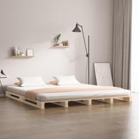 Palletbed massief grenenhout 140x200 cm - thumbnail