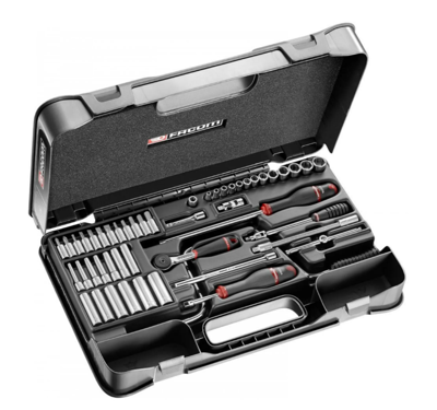 Facom doppendoos 1/4&apos; 6-k mm r.161b 31 stuks - R.450BP