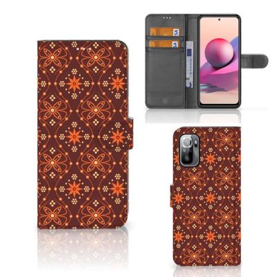 Xiaomi Redmi Note 10/10T 5G | Poco M3 Pro | Telefoon Hoesje | Batik Brown Xiaomi Redmi Note 10/10T 5G | Poco M3 Pro | Telefoon Hoesje | Batik Brown