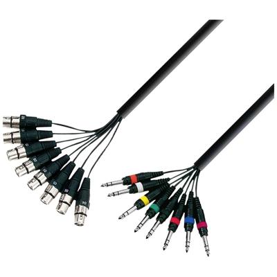 Adam Hall 3 Star L8 FV 0300 multikabel 8 x XLR female naar 8 x Jack TRS 3 m
