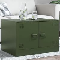 Salontafel 67x50x44 cm staal olijfgroen - thumbnail