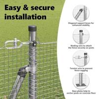 VidaXL Afrasteringspaal zilver 10 x 1,6 m (16 x 16 mm gaas) staal - thumbnail