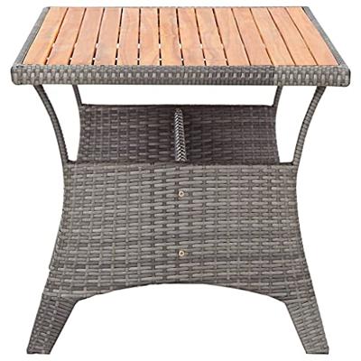Tuintafel 120x70x66 cm massief acaciahout grijs