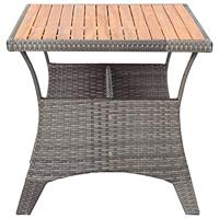 Tuintafel 120x70x66 cm massief acaciahout grijs - thumbnail